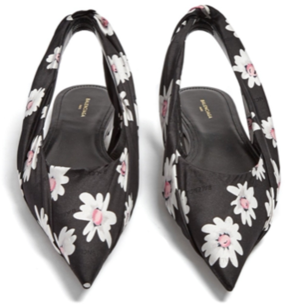 Balenciaga - Floral KnifeSingback Flats NWT
